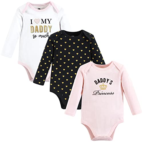 Uni   Cotton Long-Sleeve Bodysuits Daddys Princess, 0-3 Months