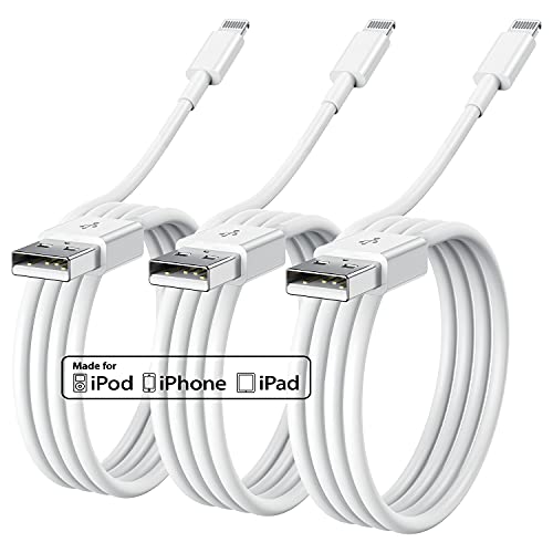3Pack 10Ft Apple Charger Cable, [Apple MFi ]Long Apple Lightning to USB Cable 10 Feet,Fast iPhone Charging Cord 10 Foot for Apple iPhone 13/12/11 Pro/11/XS MAX/XR/8/7/6s/6/5S/SE iPad Original