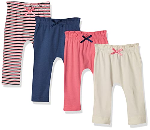 Uni  Baby  Cotton Pants, Coral Blue, 0-3 Months
