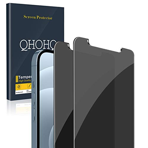 [2 Pack] Privacy Screen Protector for iPhone 12 Pro Max 6.7 Inch, Anti-Spy Tempered Glass Film, 9H Hardness, 2.5D Edge, Scratch Resistant, Easy Install - Case Friendly