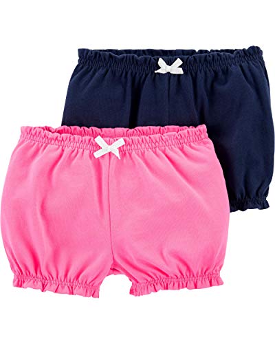 Baby Girls' 2-Pack Bubble Shorts ( , Navy/Pink)