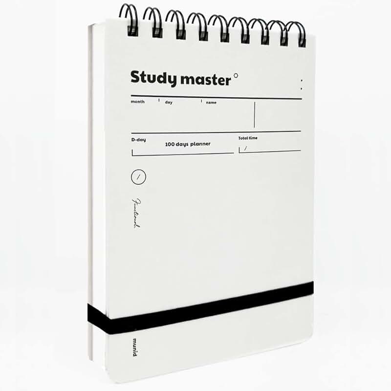 Set of 4 Spiral 100-Day Planners with Color Prints