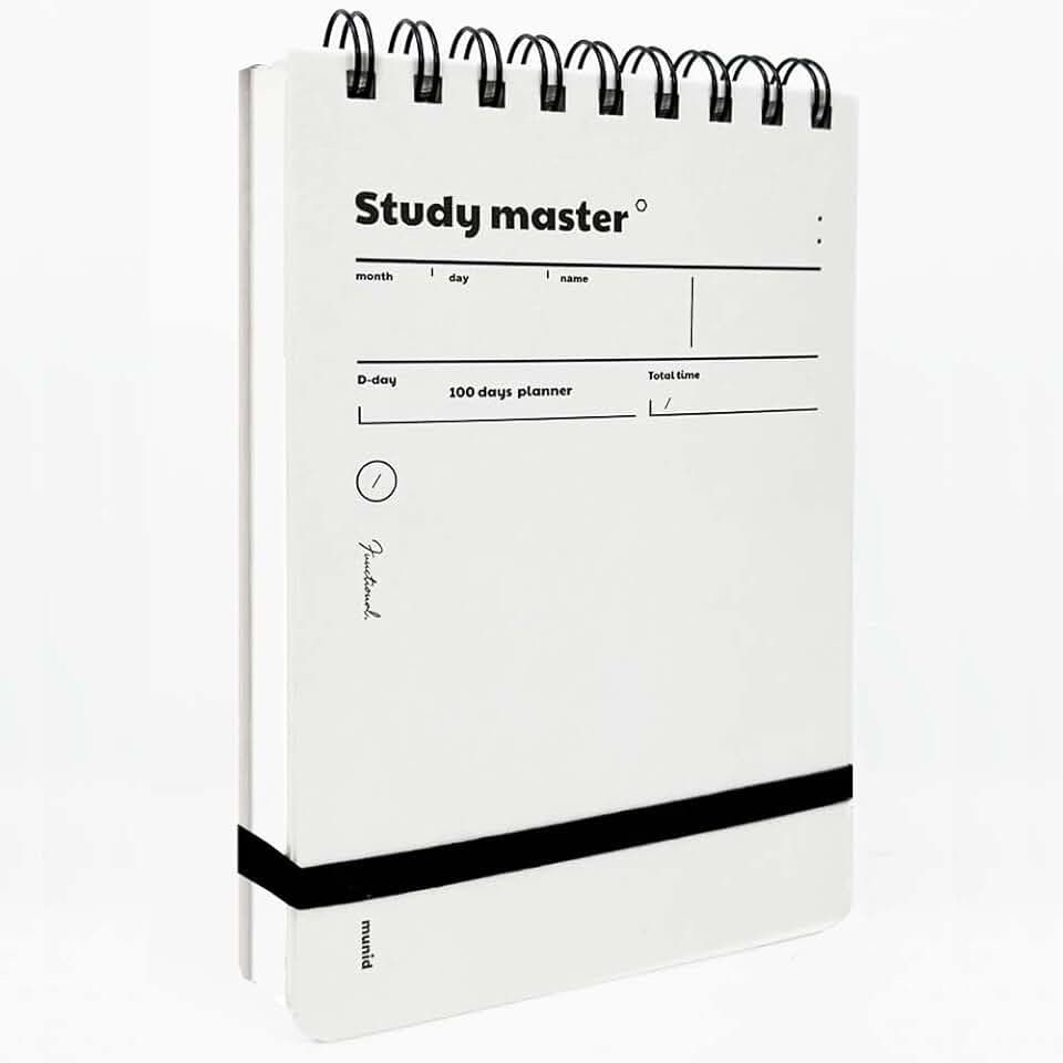 Set of 4 Spiral 100-Day Planners with Color Prints