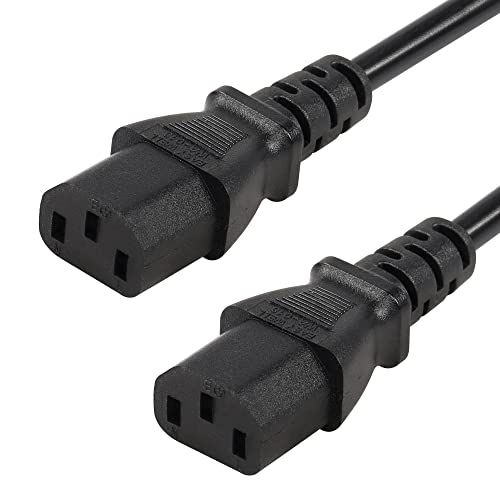 0.5m C13 to C13 Power Cable,18AWG 10A 250V IEC 320 C13 Female to C13 Female Computer Monitor PDU Power Conversion Cord(c13-c13)