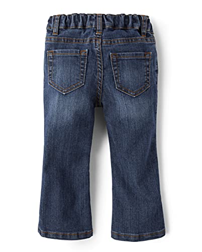 Baby Girls and Toddler Girls Basic Bootcut Jeans, Victory Blue Wash, 5T