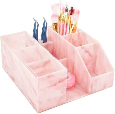 Acrylic Beauty Organizer with Eyelash Tool Storage