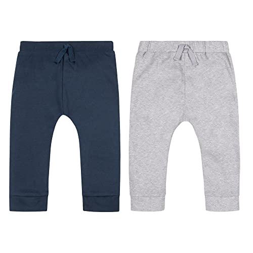 boys Pure  Cotton Pull on Jogger Pants, 2 Pack Pants, Regatta, 0-3 Months US