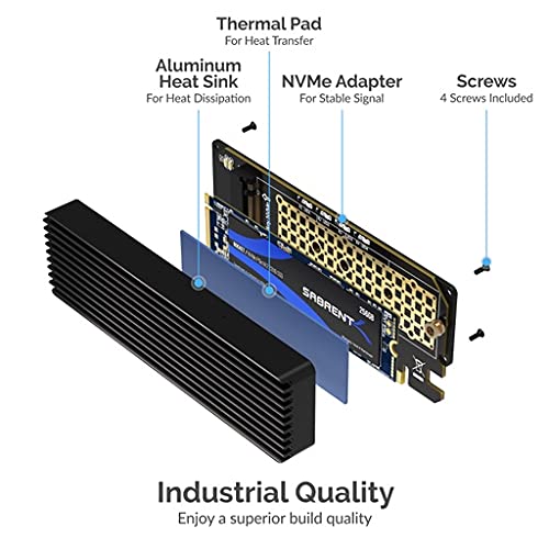 NVMe M.2 SSD to PCIe X16/X8/X4 Card with Aluminum Heat Sink (EC-PCIE)