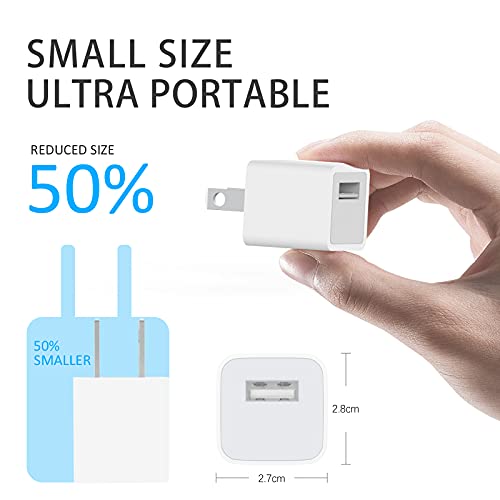 (Apple MFi ) iPhone Charger Cable, 3Pack Data Sync Charging Cords with 3Pack USB Wall Charger Travel Plug Adapter Compatible iPhone 12 Pro/11 Pro/Xs/XR/X/8/8Plus and More