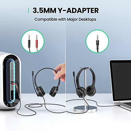 Bluetooth Speakerphone & Headset with Microphone 3.5mm with Y-Adapter