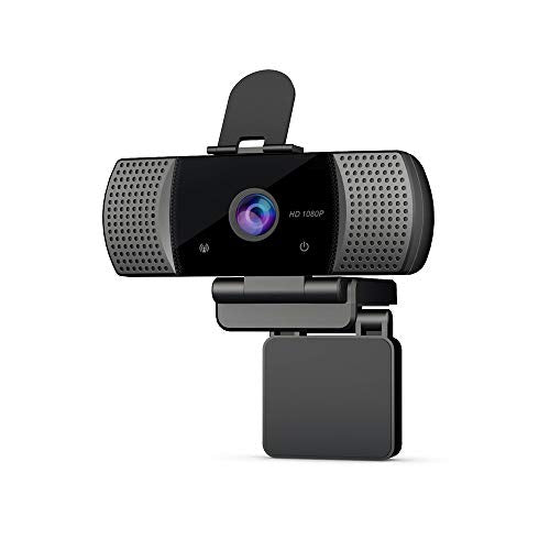 1080P Webcam with Microphone&Cover, USB 2.0 Desktop Laptop Computer Web Camera with Auto Light Correction, Plug and Play,for Video Streaming, Conference, Gaming, Online Classes