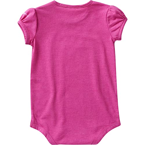 Baby Girls' Short-Sleeve Horse/Deer Bodysuit, Raspberry Rose Heather, 3 Months