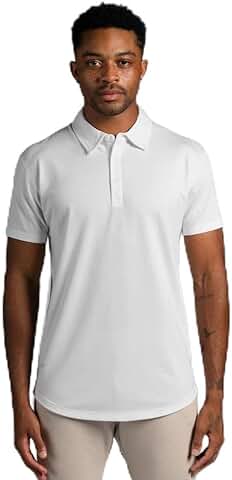 Men's Drop-Cut Polo Shirt with Collared Style
