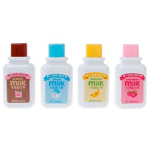 Set of four milk bottle style correction tapes