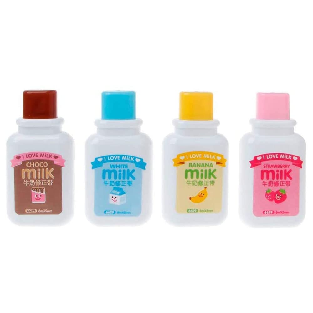 Set of four milk bottle style correction tapes