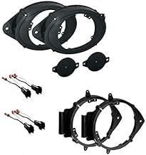 Car speaker and tweeter mounting brackets with wire connectors