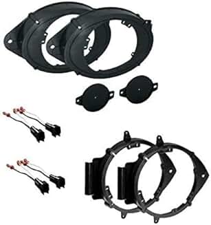 Car speaker and tweeter mounting brackets with wire connectors