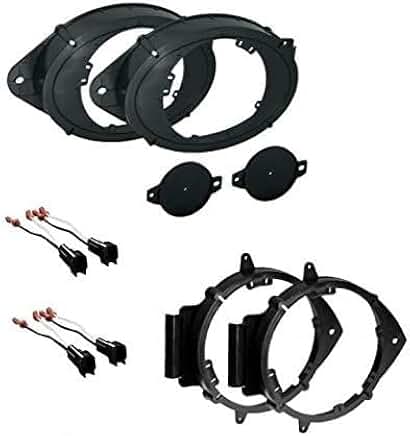 Car speaker and tweeter mounting brackets with wire connectors