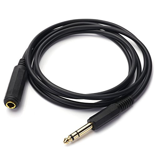 1/4 Inch Male to Female Stereo Extension Cable Gold Plated Quarter inch Headphone Extension Cable Cord- 6FT/1.8 Meters