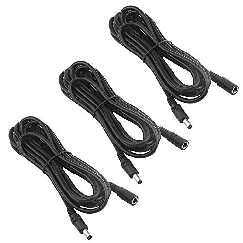 3 Pack19V Power Extension Cable DC5.5 x 2.1mmMale to Female Plug Power Supply Connector Extension Cord for Computer Projector LED Strip Speaker CCTV Security Camera 9.8FT