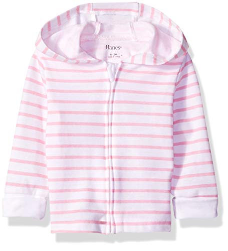baby girls Ultimate Zippin Knit Hoodie Hooded Sweatshirt, Pink Stripe, 18-24 Months US
