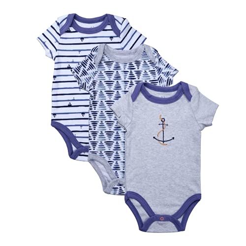 Infant Clothes Baby Kimono Side Snap Onesie Boy Long Sleeve Bodysuit 0-3 Months Heather Gray