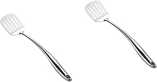Set of two stainless steel cooking spoons