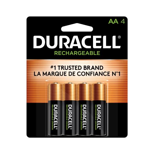 Rechargeable AA Batteries, Double A Battery for Long-lasting Power, All-Purpose Pre-Charged Battery for Household and Business Devices, 4 Count (Pack of 1)
