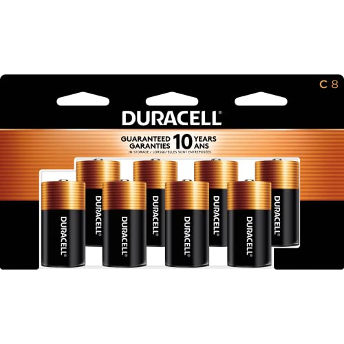Coppertop C Batteries, C Battery with Long-lasting Power, All-Purpose Alkaline C Battery for Household and Office Devices, 8 Count (Pack of 1)
