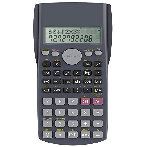 2-Line Scientific Calculator for School and Business, Black
