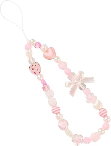 Cute Beaded Pearl Phone Charm and Lanyard
