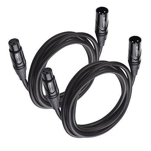 2-Pack 6-Foot XLR Microphone Cables with Oxygen-Free Copper