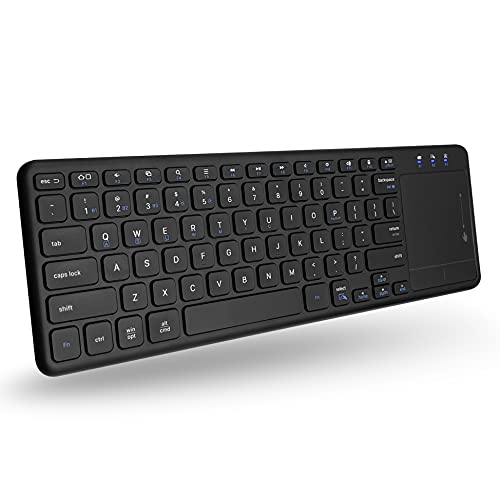 Bluetooth Keyboard with Touchpad for Easy Media Control - Perfect TV Wireless Keyboard with Trackpad for Samsung LG HTPC Mac - Small Wireless Keyboard with Touchpad - Smart TV Keyboard