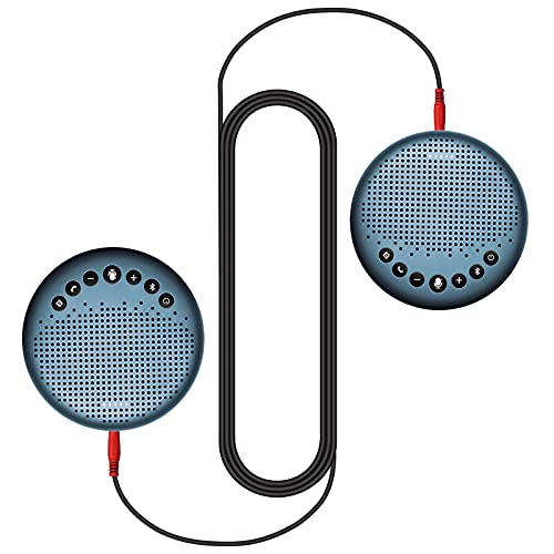 Bluetooth Speakerphone - Luna Lite with Daisy Chain Cable, Computer Speakers with Microphone, VoiceIA Noise Cancelling USB Speakerphone, Conference Microphone 360 Pickup for 8 People Skype