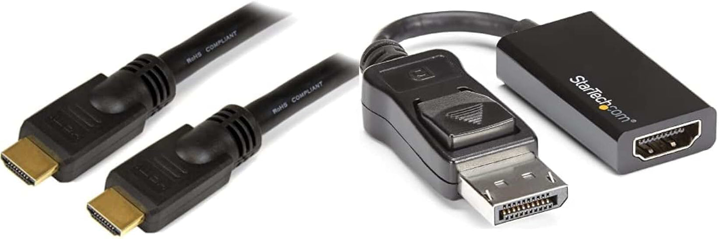 50 ft High-Speed HDMI Cable and DisplayPort to HDMI Adapter