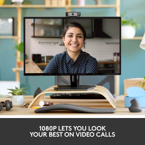 C930s Pro HD Webcam, Full HD 1080p video calling, Noise-canceling mic, HD auto light correction, wide Field of View, Works with Microsoft Teams, Zoom, Google Voice, Google Meet, PC/Mac/Laptop