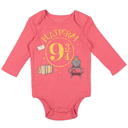 Hermione Baby Girls 3 Pack Bodysuit red / pink / heather grey 0-3 Months