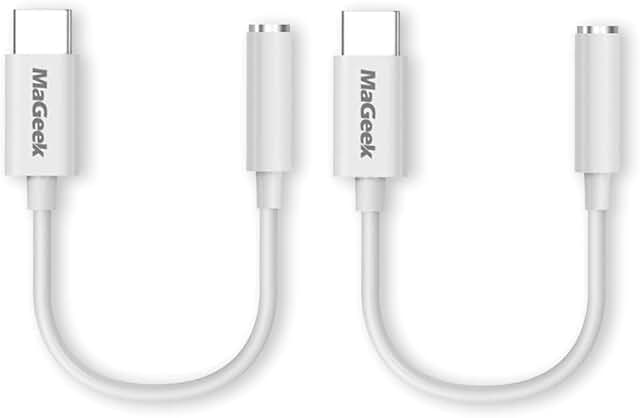 Type C to 3.5mm Headphone Adapter, 2-Pack
