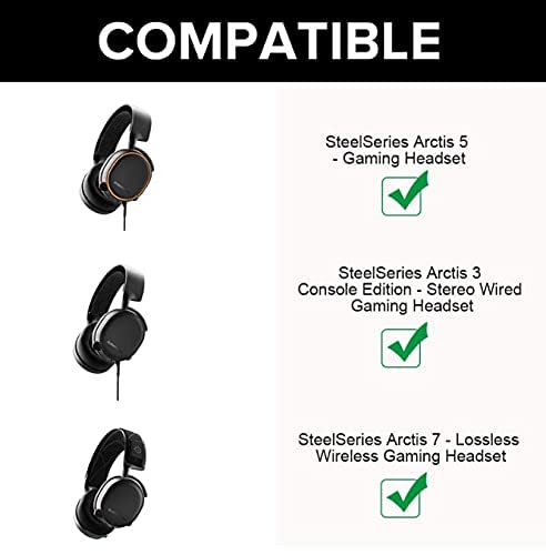 '-1.5M Arctis 7 Audio Headset Gaming Headset Cable Compatible with SteelSeries Arctis 7 Arctis 5 Arctis 3 Arctis Pro Wireless Gaming Headset (Black)