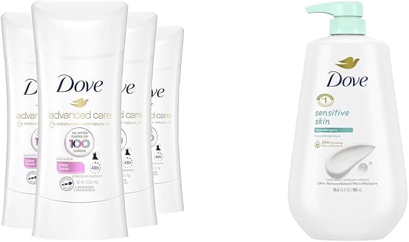 Clear finish antiperspirant deodorant stick for sensitive skin