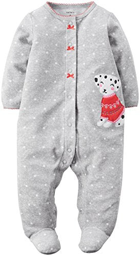Baby Girls' Microfleece 115g150, Heather Dalmatian, NB
