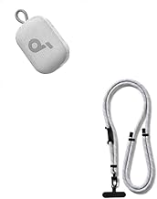 Gray lanyard for phone keys and speaker