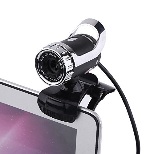 HD Pro Webcam USB 2.0 Clip-on Web Camera 360 Rotating Built-in Microphone for PC Widescreen Video Calling Desktop Laptop Webcam (#1)