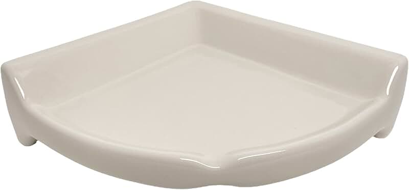 Large Corner Shower Bone Almond Ceramic Bathroom Accessory