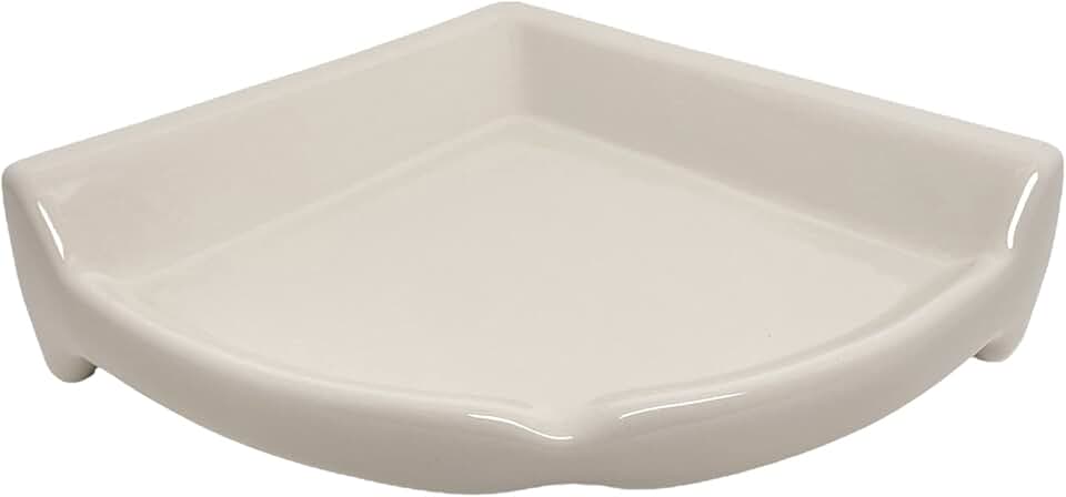 Large Corner Shower Bone Almond Ceramic Bathroom Accessory