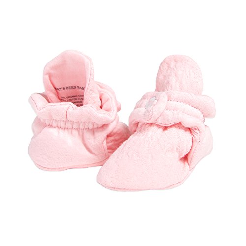 girls Booties,  Cotton Adjustable Infant Shoes Slipper Sock, Blossom Quilted, 0-3 Months US