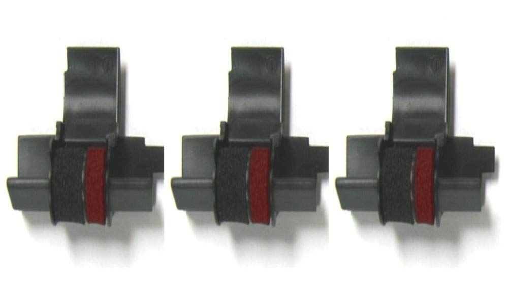 (3 Pack) Compatible/Replacement Calculator Ink Roller Black/Red IR-40T for Sharp EL-1750V, EL-1801V and More