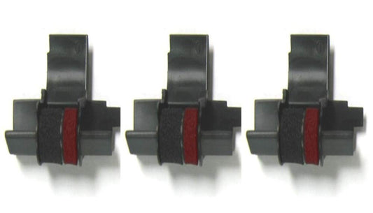 (3 Pack) Compatible/Replacement Calculator Ink Roller Black/Red IR-40T for Sharp EL-1750V, EL-1801V and More
