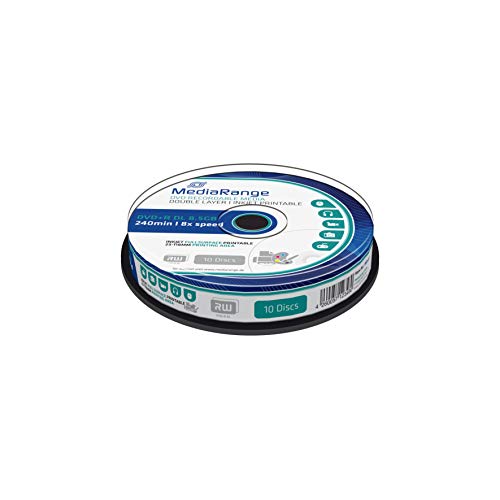 MR468 DVD+R DL 8.5GB 8X (10) White Cake Box Ink Jet Printable