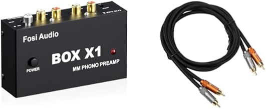 2RCA to 2RCA Cable and Phono Preamp for Turntable
